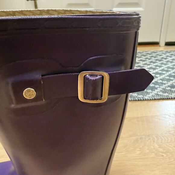 Kids Hunter Rain Boots Purple Wellies US 3M/4F /UK 2 Waterproof Shoes - Picture 6 of 11